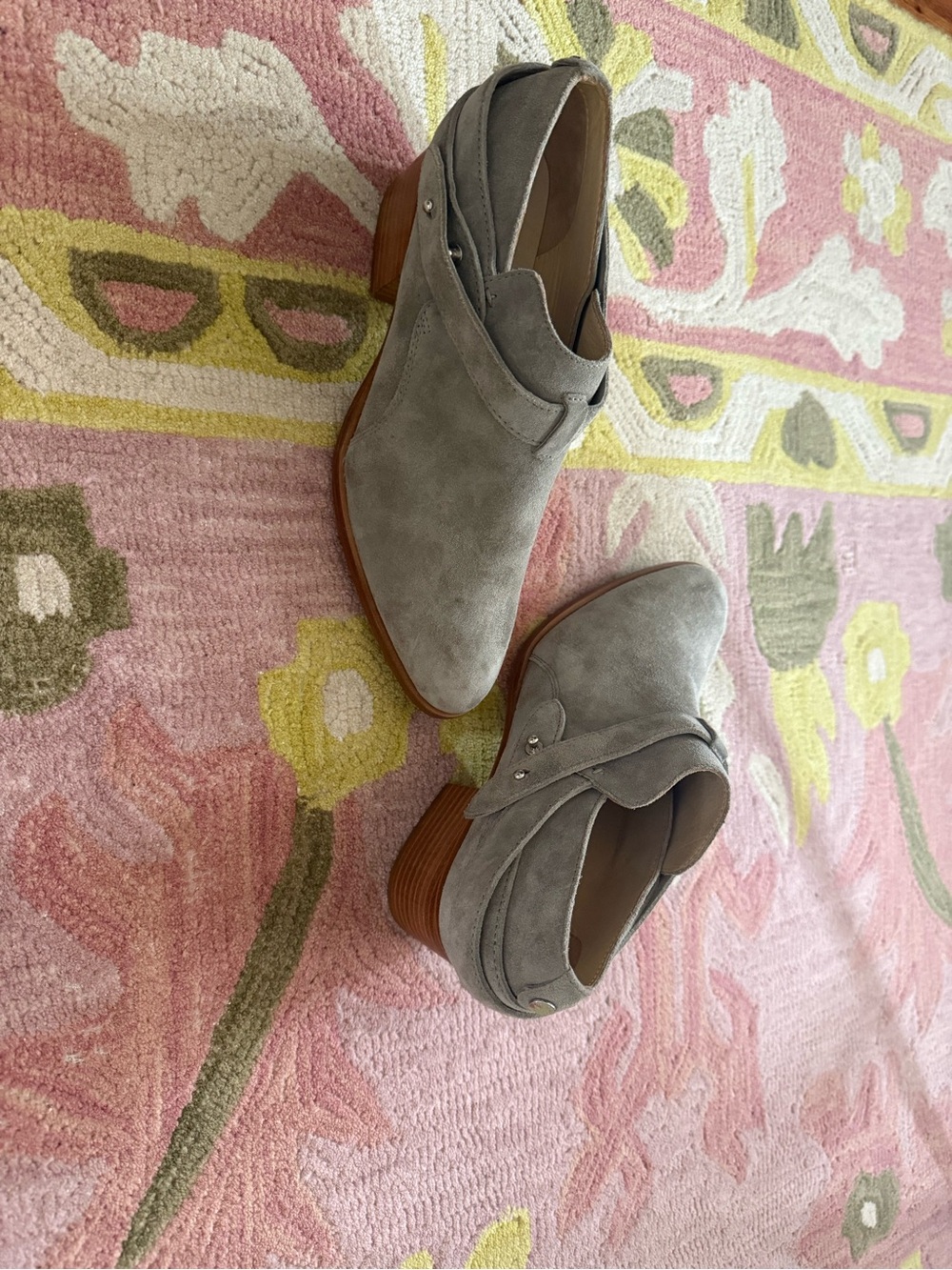 rag & bone Gray Suede Ankle Booties